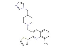 3-{[4-(1H-imidazol-1-ylmethyl)-1-piperidinyl]methyl}-8-methyl-2-(2-thienyl)quinoline