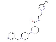 N-[2-(3-methyl-1H-pyrazol-1-yl)ethyl]-1'-(pyridin-3-ylmethyl)-1,4'-bipiperidine-3-carboxamide