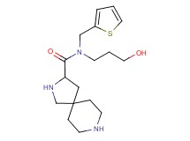 N-(3-hydroxypropyl)-N-(2-thienylmethyl)-2,8-diazaspiro[4.5]decane-3-carboxamide