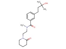 3-(3-hydroxy-3-methylbutyl)-N-methyl-N-[2-(2-oxo-1-piperidinyl)ethyl]benzamide