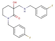 1-(4-fluorobenzyl)-3-{[(3-fluorobenzyl)amino]methyl}-3-hydroxy-2-piperidinone