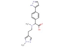 {methyl[2-(1-methyl-1H-pyrazol-4-yl)ethyl]amino}[4-(1H-pyrazol-5-yl)phenyl]acetic acid