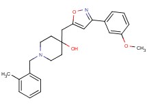 4-{[3-(3-methoxyphenyl)-5-isoxazolyl]methyl}-1-(2-methylbenzyl)-4-piperidinol