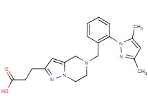 3-{5-[2-(3,5-dimethyl-1H-pyrazol-1-yl)benzyl]-4,5,6,7-tetrahydropyrazolo[1,5-a]pyrazin-2-yl}propanoic acid