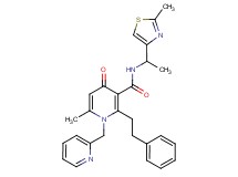 6-methyl-N-[1-(2-methyl-1,3-thiazol-4-yl)ethyl]-4-oxo-2-(2-phenylethyl)-1-(2-pyridinylmethyl)-1,4-dihydro-3-pyridinecarboxamide