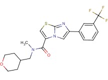 N-methyl-N-(tetrahydro-2H-pyran-4-ylmethyl)-6-[3-(trifluoromethyl)phenyl]imidazo[2,1-b][1,3]thiazole-3-carboxamide