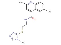 2,6-dimethyl-N-{2-[(4-methyl-4H-1,2,4-triazol-3-yl)thio]ethyl}quinoline-4-carboxamide