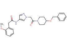 N-(1-{2-[4-(benzyloxy)-1-piperidinyl]-2-oxoethyl}-1H-pyrazol-4-yl)-2-(2-methoxyphenyl)acetamide