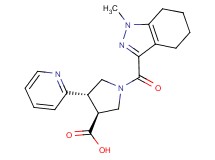 (3S*,4S*)-1-[(1-methyl-4,5,6,7-tetrahydro-1H-indazol-3-yl)carbonyl]-4-pyridin-2-ylpyrrolidine-3-carboxylic acid