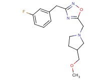 3-(3-fluorobenzyl)-5-{[3-(methoxymethyl)-1-pyrrolidinyl]methyl}-1,2,4-oxadiazole