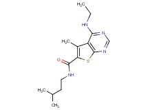 4-(ethylamino)-5-methyl-N-(3-methylbutyl)thieno[2,3-d]pyrimidine-6-carboxamide