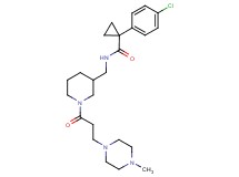 1-(4-chlorophenyl)-N-({1-[3-(4-methyl-1-piperazinyl)propanoyl]-3-piperidinyl}methyl)cyclopropanecarboxamide