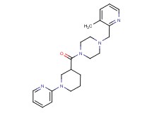 1-[(3-methyl-2-pyridinyl)methyl]-4-{[1-(2-pyridinyl)-3-piperidinyl]carbonyl}piperazine