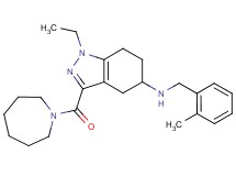 3-(1-azepanylcarbonyl)-1-ethyl-N-(2-methylbenzyl)-4,5,6,7-tetrahydro-1H-indazol-5-amine