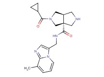 (3aR*,6aR*)-2-(cyclopropylcarbonyl)-N-[(8-methylimidazo[1,2-a]pyridin-3-yl)methyl]hexahydropyrrolo[3,4-c]pyrrole-3a(1H)-carboxamide