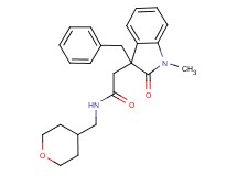 2-(3-benzyl-1-methyl-2-oxo-2,3-dihydro-1H-indol-3-yl)-N-(tetrahydro-2H-pyran-4-ylmethyl)acetamide