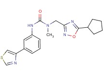 N-[(5-cyclopentyl-1,2,4-oxadiazol-3-yl)methyl]-N-methyl-N'-[3-(1,3-thiazol-4-yl)phenyl]urea