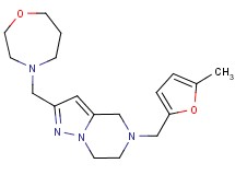 5-[(5-methyl-2-furyl)methyl]-2-(1,4-oxazepan-4-ylmethyl)-4,5,6,7-tetrahydropyrazolo[1,5-a]pyrazine