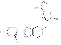 1-(5-{[2-(2,4-difluorophenyl)-1,4,6,7-tetrahydro-5H-imidazo[4,5-c]pyridin-5-yl]methyl}-1-methyl-1H-pyrrol-3-yl)ethanone