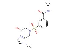 N-cyclopropyl-3-({(2-hydroxyethyl)[(1-methyl-1H-imidazol-2-yl)methyl]amino}sulfonyl)benzamide