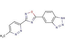 5-[3-(6-methyl-3-pyridazinyl)-1,2,4-oxadiazol-5-yl]-1H-1,2,3-benzotriazole