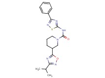 3-(3-isopropyl-1,2,4-oxadiazol-5-yl)-N-(3-phenyl-1,2,4-thiadiazol-5-yl)piperidine-1-carboxamide