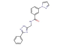 N-[(3-phenyl-1H-1,2,4-triazol-5-yl)methyl]-3-(1H-pyrazol-1-yl)benzamide