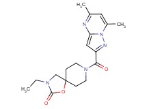 8-[(5,7-dimethylpyrazolo[1,5-a]pyrimidin-2-yl)carbonyl]-3-ethyl-1-oxa-3,8-diazaspiro[4.5]decan-2-one
