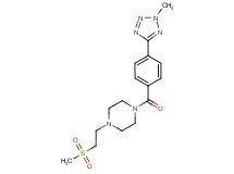 1-[2-(methylsulfonyl)ethyl]-4-[4-(2-methyl-2H-tetrazol-5-yl)benzoyl]piperazine