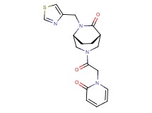 (1S*,5R*)-3-[(2-oxo-1(2H)-pyridinyl)acetyl]-6-(1,3-thiazol-4-ylmethyl)-3,6-diazabicyclo[3.2.2]nonan-7-one