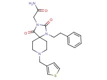 2-[2,4-dioxo-1-(2-phenylethyl)-8-(3-thienylmethyl)-1,3,8-triazaspiro[4.5]dec-3-yl]acetamide