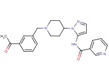 N-{1-[1-(3-acetylbenzyl)-4-piperidinyl]-1H-pyrazol-5-yl}nicotinamide