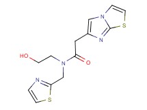 N-(2-hydroxyethyl)-2-imidazo[2,1-b][1,3]thiazol-6-yl-N-(1,3-thiazol-2-ylmethyl)acetamide
