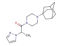 1-(1-adamantyl)-4-[2-(1H-pyrazol-1-yl)propanoyl]piperazine