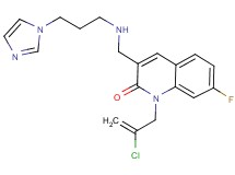 1-(2-chloro-2-propen-1-yl)-7-fluoro-3-({[3-(1H-imidazol-1-yl)propyl]amino}methyl)-2(1H)-quinolinone