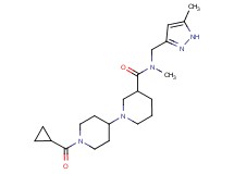 1'-(cyclopropylcarbonyl)-N-methyl-N-[(5-methyl-1H-pyrazol-3-yl)methyl]-1,4'-bipiperidine-3-carboxamide
