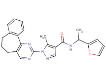 1-(6,7-dihydro-5H-benzo[6,7]cyclohepta[1,2-d]pyrimidin-2-yl)-N-[1-(2-furyl)ethyl]-5-methyl-1H-pyrazole-4-carboxamide