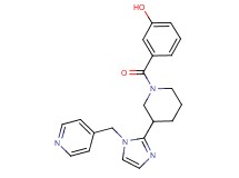 3-({3-[1-(4-pyridinylmethyl)-1H-imidazol-2-yl]-1-piperidinyl}carbonyl)phenol