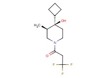 (3R*,4R*)-4-cyclobutyl-3-methyl-1-(3,3,3-trifluoropropanoyl)-4-piperidinol