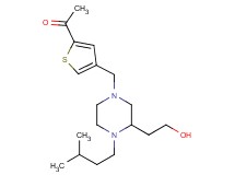 1-(4-{[3-(2-hydroxyethyl)-4-(3-methylbutyl)-1-piperazinyl]methyl}-2-thienyl)ethanone