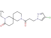 8-[3-(4-chloro-1H-pyrazol-1-yl)propanoyl]-2-ethyl-2,8-diazaspiro[5.5]undecan-3-one