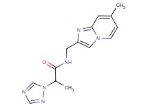 N-[(7-methylimidazo[1,2-a]pyridin-2-yl)methyl]-2-(1H-1,2,4-triazol-1-yl)propanamide