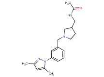 N-({1-[3-(3,5-dimethyl-1H-pyrazol-1-yl)benzyl]pyrrolidin-3-yl}methyl)acetamide