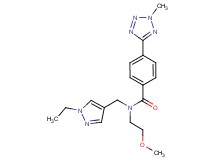 N-[(1-ethyl-1H-pyrazol-4-yl)methyl]-N-(2-methoxyethyl)-4-(2-methyl-2H-tetrazol-5-yl)benzamide