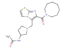 N-(1-{[6-(azocan-1-ylcarbonyl)imidazo[2,1-b][1,3]thiazol-5-yl]methyl}pyrrolidin-3-yl)acetamide