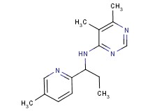 5,6-dimethyl-N-[1-(5-methylpyridin-2-yl)propyl]pyrimidin-4-amine