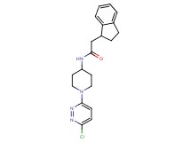 N-[1-(6-chloro-3-pyridazinyl)-4-piperidinyl]-2-(2,3-dihydro-1H-inden-1-yl)acetamide
