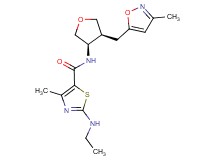 2-(ethylamino)-4-methyl-N-{(3R*,4S*)-4-[(3-methylisoxazol-5-yl)methyl]tetrahydrofuran-3-yl}-1,3-thiazole-5-carboxamide