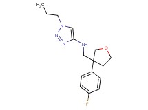 N-{[3-(4-fluorophenyl)tetrahydro-3-furanyl]methyl}-1-propyl-1H-1,2,3-triazol-4-amine