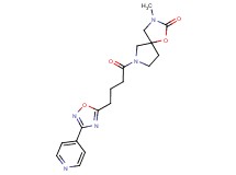 3-methyl-7-{4-[3-(4-pyridinyl)-1,2,4-oxadiazol-5-yl]butanoyl}-1-oxa-3,7-diazaspiro[4.4]nonan-2-one
